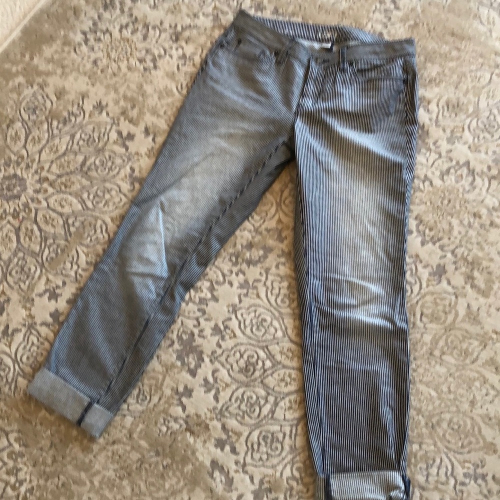 Pinstripe jeans